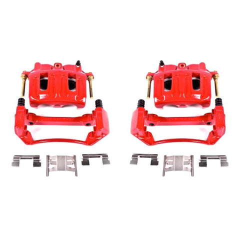 Power Stop 99-03 Ford F-150 Front Red Calipers w/Brackets - Pair - S4750