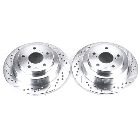 Power Stop 05-06 Saab 9-2X Rear Evolution Drilled & Slotted Rotors - Pair - JBR359XPR