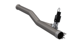 QTP 2018 Jeep Wrangler JL 4DR 2.5in 304SS Aggressor Cutout Mid Pipe - 525018