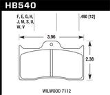 Hawk Wilwood DTC-30 Brake Pads - HB540W.490