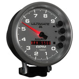 AutoMeter Gauge Tach 5in. 9K RPM Pedestal Datalogging Ultimate Dl Playback Silver - 6894