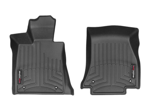 WeatherTech 2016+ BMW 7-Series Front FloorLiner - Black (w/ Rear Executive Lounge Seating Package) - 448741