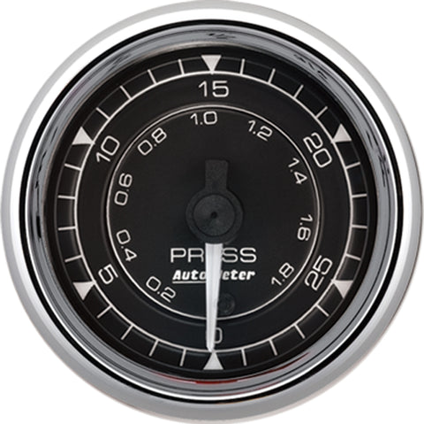 AutoMeter Chrono 2-1/16in 30PSI Digital Stepper Motor Pressure Gauge - Chrome - 9764