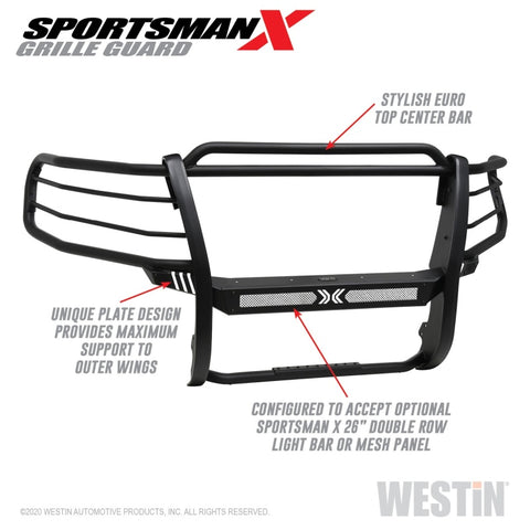 Westin 15-20 Chevy Suburban/Tahoe Sportsman X Grille Guard - Textured Black - 40-33805