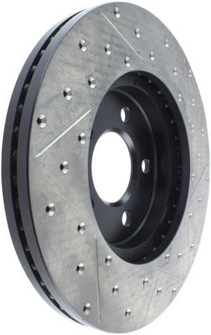 StopTech 03-09 Lincoln Town Car / 03-09 Mercury Grand Marquis Front Right Slotted & Drilled Rotor - 127.61072R