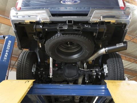 aFe ATLAS 5in DPF-Back Alum Steel Exhaust System w/Black Tip 2017 Ford Diesel Trucks V8-6.7L (td) - 49-03090-B
