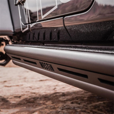 Westin/Snyper 2018+ Jeep Wrangler JL Unlimited 4DR Triple Tube Rock Rail Steps - Textured Black - 42-6025