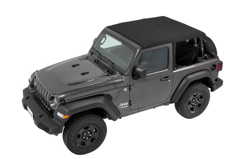 Bestop 18-26 Jeep Wrangler JL 2-Door Trektop (Premium Black Twill) - 56862-17