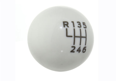 Ford Racing 15-19 Ford Mustang EcoBoost / GT w/ 6-Speed Manual Transmission Bullitt White Shift Knob - M-7213-M8B