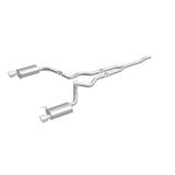 MagnaFlow Cat Back, SS, 2.5in, Street, Dual Split Polished 4.5in Tips 2015 Ford Mustang Ecoboost - 19097