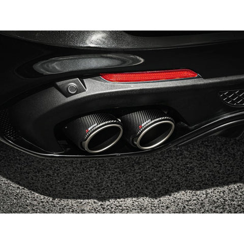 Akrapovic 2017+ Alfa Romeo Stelvio Quadrifoglio Slip-On Line (Titanium) w/Titanium/Carbon Fiber Tips - S-AR/TI/6H