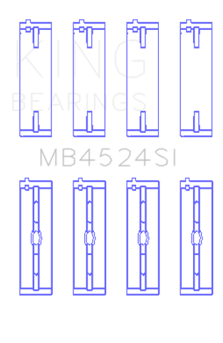 King Bearings Nissan VR38DETT VQ35HR VQ37HR Performance Crankshaft Main Bearings (Size +0.25) - MB4524SI0.25