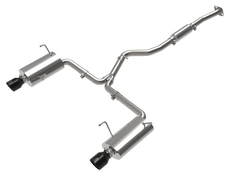 aFe Subaru Forester XT 14-18 H4-2.5L (t) Takeda 2-1/2in to 2-1/4in 304 SS Cat-Back- Black Tip - 49-36804-B