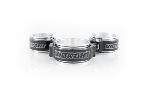 Vibrant 4in O.D. Aluminized HD 2.0 Clamp Assembly - Anodized Black - 32518