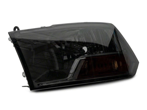 Raxiom 09-18 Dodge RAM 1500 Axial OEM Rep Headlights w/ Single Bulb- Chrome Housing (Smoked Lens) - R118019