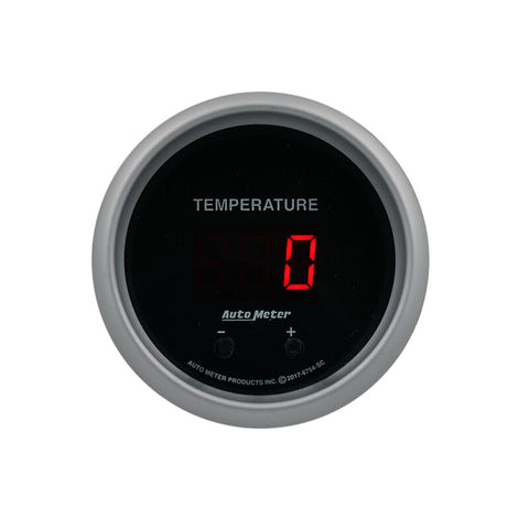 Autometer 52.4mm Black Switchable 60-340 Degrees F / 40-170 Degrees C Sport-Comp Elite Digital Gauge - 6754-SC