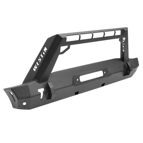 Westin 18-19 Jeep Wrangler JL WJ2 Stubby Front Bumper - Textured Black - 59-80085