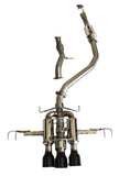 Invidia 22+ HONDA CIVIC TYPE-R FL5 R400 SINGLE LAYER BLACK TIP CAT-BACK (NON POLISH PIPE) - HS22CTRFGM3SBL