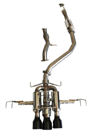Invidia 22+ HONDA CIVIC TYPE-R FL5 R400 SINGLE LAYER BLACK TIP CAT-BACK (NON POLISH PIPE) - HS22CTRFGM3SBL