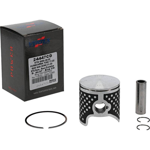 Vertex Piston 09-24 KTM 65 SX 65cc Cast Race Evolution Piston Kit - 24447CD