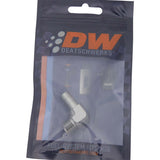 DeatschWerks Metric M12 to 3/8in Hose Barb 90-Degree Fitting w/ Venturi Port - Anodized DW Titanium - 6-02-0650