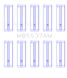 King Ford/Kia/Mazda DOHC 16 Valve/SOHC 8 Valve/SOHC 16 Valve (Size +0.5) Main Bearing Set - MB5537AM0.5