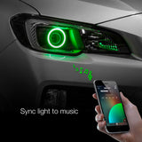 XK Glow 2x50mm - RGB Switchback Halo Million Color XKCHROME Smartphone App Controlled Kit - XK042008-50