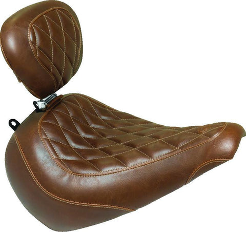 Mustang 08-21 Harley Electra Glide Std, Rd Glide, Rd King, Str Glide Tripper Solo Seat - Black - 76713