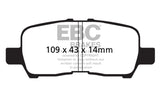 EBC 05-09 Buick Allure (Canada) 3.6 Ultimax2 Rear Brake Pads - UD999