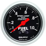 Autometer Sport-Comp 52mm 0-1.0 Bar Fuel Pressure Mechanical Gauge - 3311-M