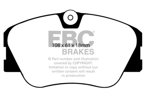 EBC 86-93 Mercedes-Benz 190/190E 2.3 16v Ultimax2 Front Brake Pads - UD423