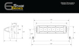 Diode Dynamics 6 In LED Light Bar - Amber Flood Stealth (Single) - DD6040S