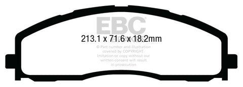 EBC 13+ Ford F250 (inc Super Duty) 6.2 (2WD) Ultimax2 Front Brake Pads - UD1680
