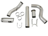 aFe LARGE BORE HD 5in 409-SS DPF-Back Exhaust w/Polished Tip 2017 Ford Diesel Trucks V8 6.7L (td) - 49-43090-P