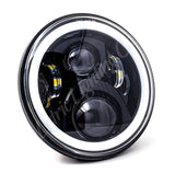 Letric Lighting 7in Led W/Full Halo Blk - LLC-LHC-7DB