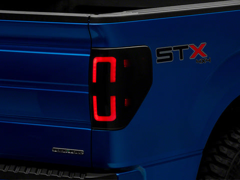 Raxiom 09-14 Ford F-150 Styleside Axial Series LED Tail Lights w/ Halo- Blk Housing (Smoked Lens) - T565679