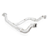 Stainless Works 2015-16 F150 2.7L Downpipe 3in High-Flow Cats Y-Pipe Factory Connection - FT15ECODPCAT
