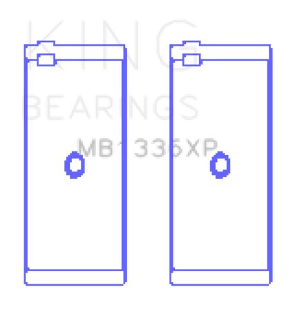 King Engine Bearings Kawasaki ZX-14 (2006-2011) #1/3/5 (Size +0.25mm) Main Bearing Set - MB1336XP0.25-4