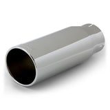 Banks Power Tailpipe Tip Kit - SS Round Straight Cut - Chrome - 3.5in Tube - 4.38in X 12in - 52922