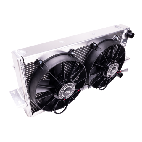 Chase Bays Mazda RX-7 FD OE Style 1.38in Tucked Aluminum Radiator w/2 12in Ultra Fans - CB-FDRAD-138-11UFAN
