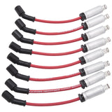 Edelbrock Spark Plug Wire Set LS Truck w/ Metal Sleeves 99-15 50 Ohm Resistance Red Wire (Set of 8) - 22716