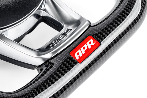 APR 15-26 Volkswagen Golf R/GTI/Jetta (MK7) Carbon Fiber/Red Stitch Steering Wheel (For Paddles) - MS100201