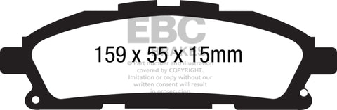 EBC 11+ Nissan Quest 3.5 Greenstuff Front Brake Pads - DP61877
