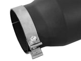 aFe POWER MACH Force-Xp 5in 304 Stainless Steel Exhaust Tip 5In x 7Out x15Lin Bolt-On Right-Blk - 49t50702-b15