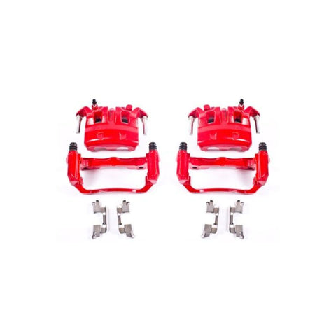 Power Stop 05-18 Nissan Frontier Front Red Calipers w/Brackets - Pair - S3122