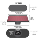 K&N Air Filter with Carbon Fiber Top and Base - RP-5135
