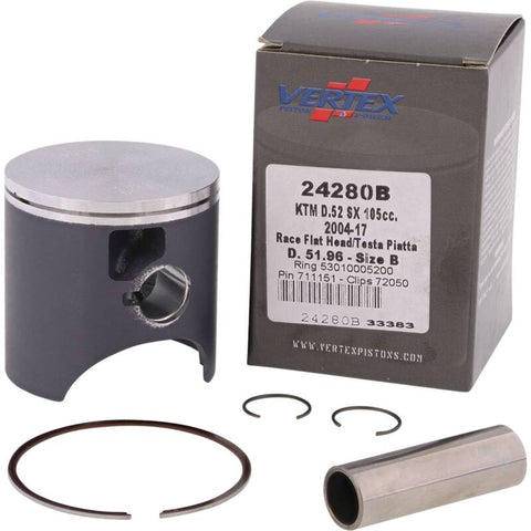 Vertex Piston 04-11 KTM 105 SX 105cc Cast Race Piston Kit - 24280B
