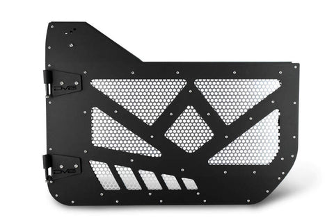 DV8 18-22 Jeep 4 Door JL/JT Aluminum Half Doors with Perforated Mesh Front - HDJL-01F