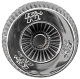 K&N Universal Filter Chrome Round Tapered White - 4in Flange ID x 1.125in Flange Length x 5.5in H - RG-1001WT