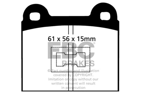 EBC 73-77 Audi Fox 1.5 Greenstuff Front Brake Pads - DP2174